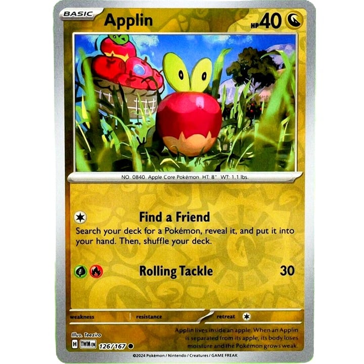 Applin - Reverse Holo - Pokemon Scarlet & Violet Twilight Masquerade #126/167