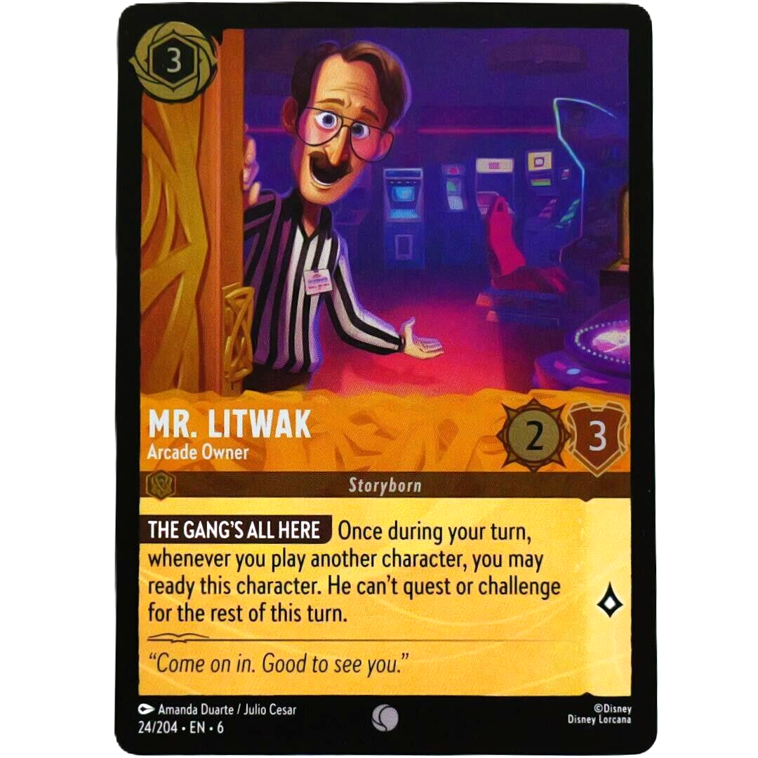 (Foil) Mr. Litwak Arcade Owner - Common - Disney Lorcana TCG Azurite Sea #24/204