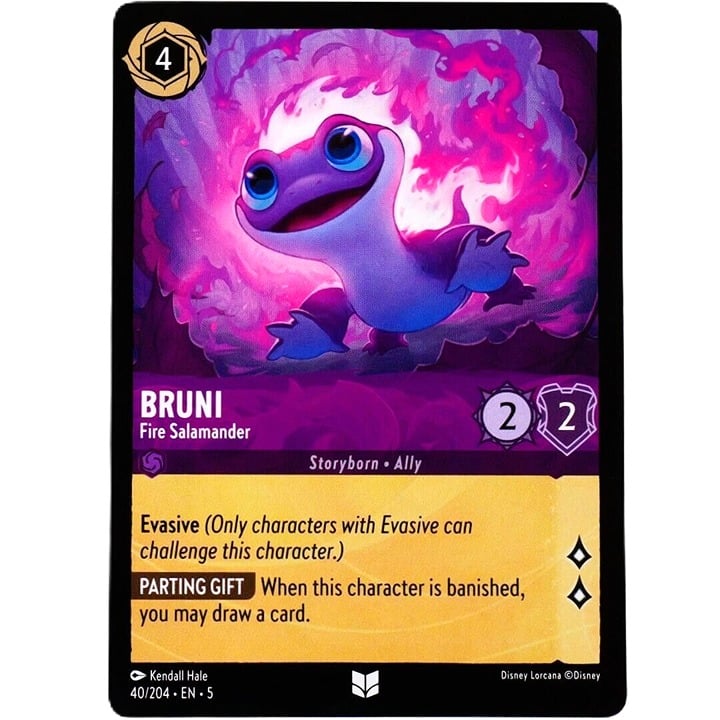 Bruni Fire Salamander - Uncommon - Disney Lorcana TCG Shimmering Skies #40/204