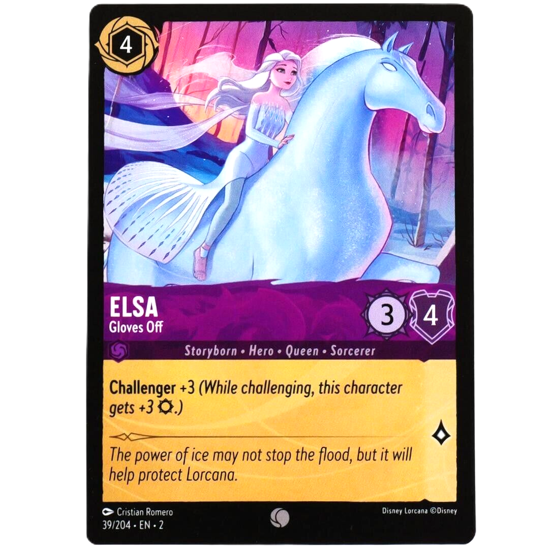 Elsa Gloves Off - Error - Common - Disney Lorcana Rise of the Floodborn #39/204
