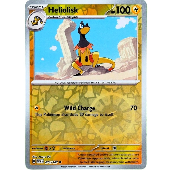 Heliolisk - Reverse Holo - Pokemon Scarlet & Violet Twilight Masquerade #071/167