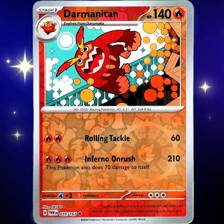 Darmanitan - Reverse Holo - Pokemon Scarlet & Violet Twilight Masquerade 035/167