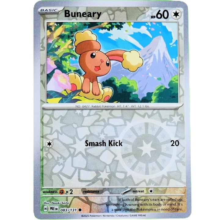 Buneary - Reverse Holo - Pokemon TCG Prismatic Evolutions #083/131