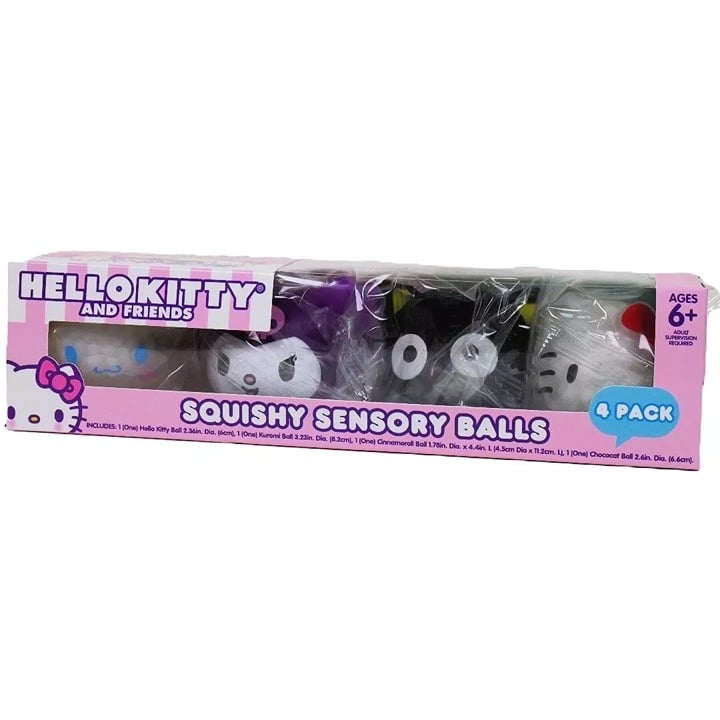 Hello Kitty and Friends Squishy Sensory & Stress Balls - 4 Pack