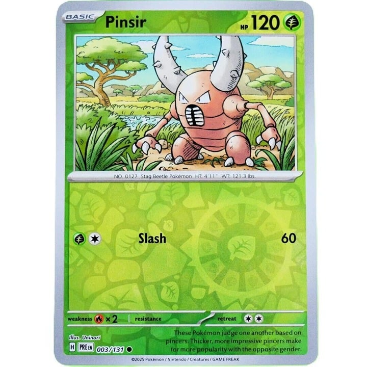 Pinsir - Reverse Holo - Pokemon TCG Prismatic Evolutions #003/131