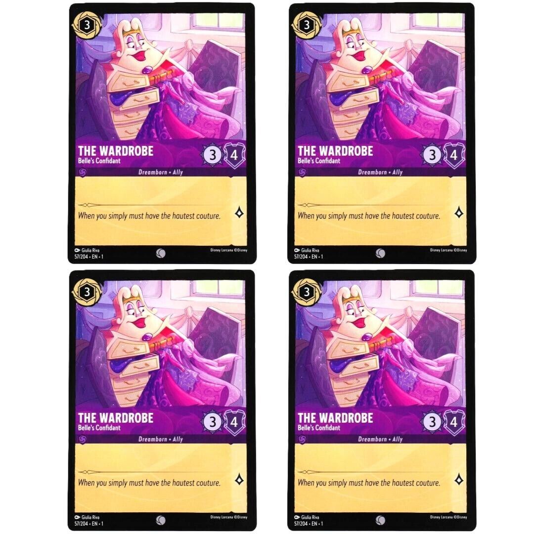 4x The Wardrobe Belle's Confidant - Disney Lorcana TCG The First Chapter #57/204