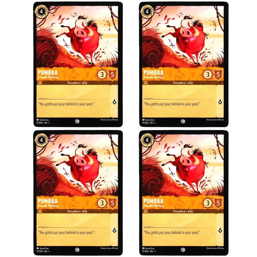 4x Pumba Friendly Warthog - Disney Lorcana TCG The First Chapter #17/204