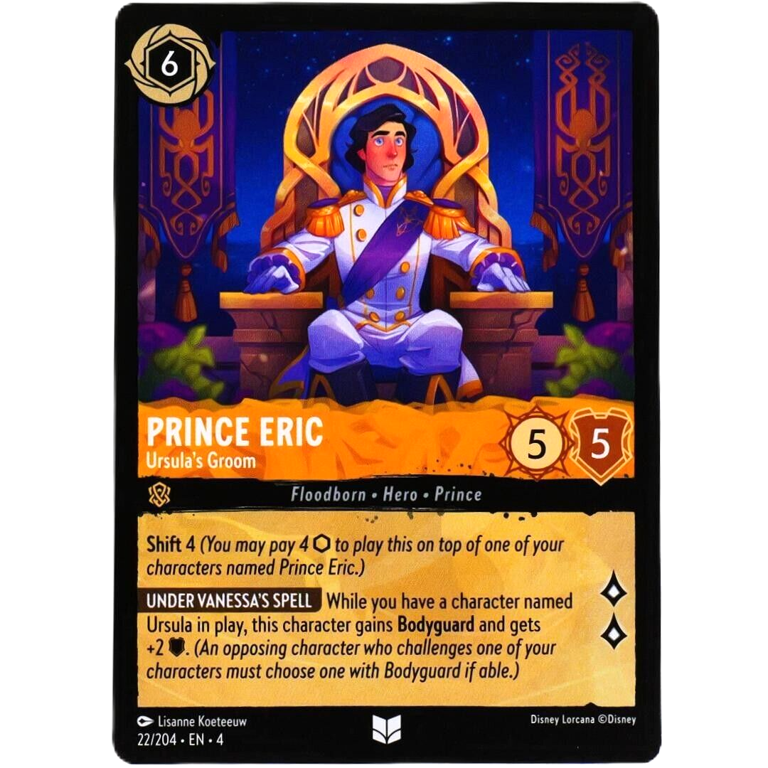Prince Eric Ursula's Groom - Uncommon - Disney Lorcana Ursula's Return #22/204