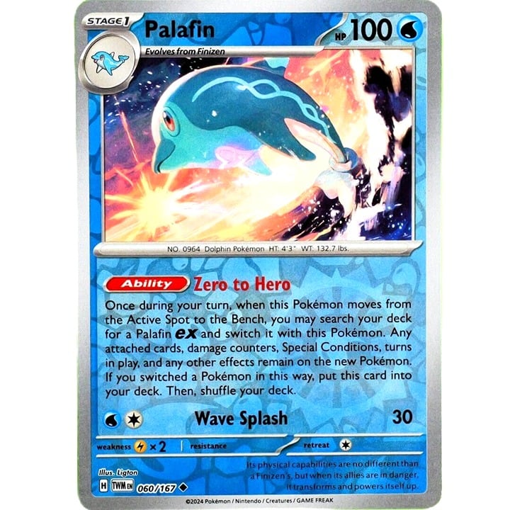 Palafin - Reverse Holo - Pokemon Scarlet & Violet Twilight Masquerade #060/167