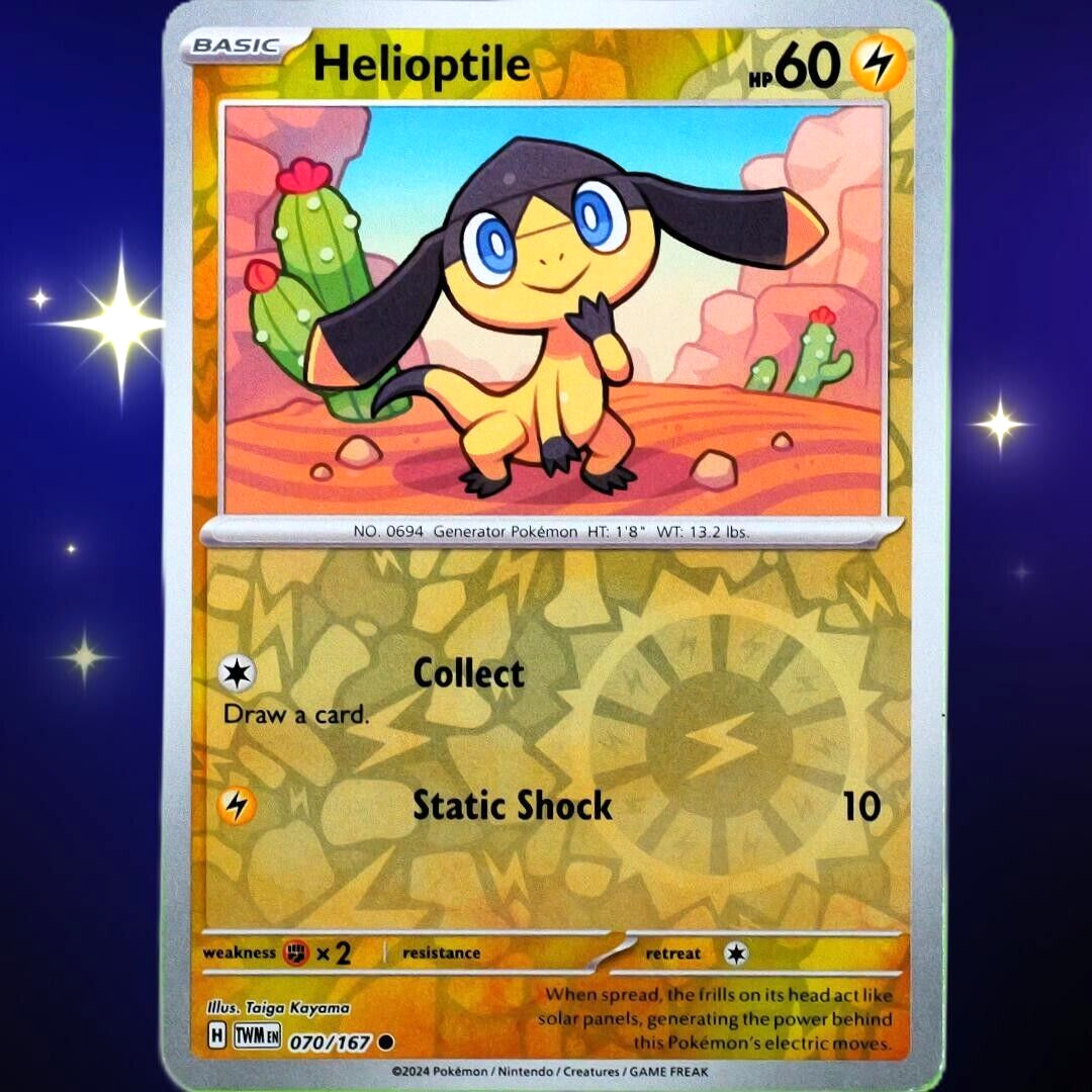 Helioptile - Reverse Holo - Pokemon Scarlet & Violet Twilight Masquerade 070/167