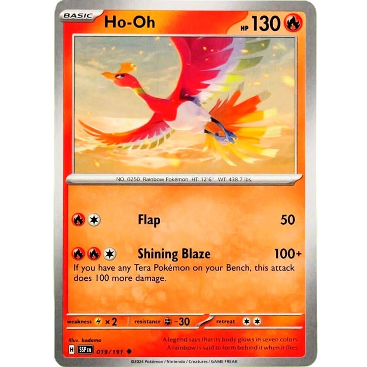 Ho-Oh - Uncommon - Pokemon TCG Surging Sparks #019/191