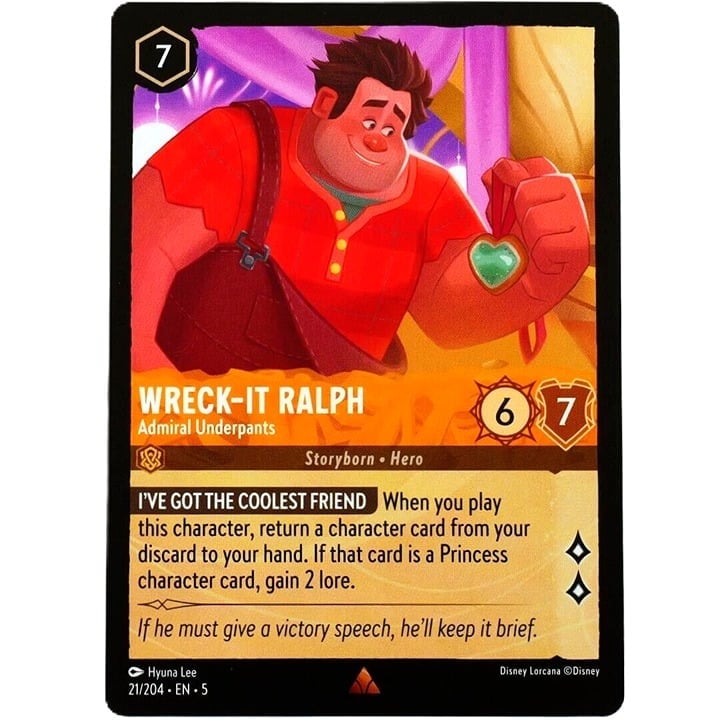 Wreck-It-Ralph Admiral Underpants - Rare - Lorcana TCG Shimmering Skies #21/204
