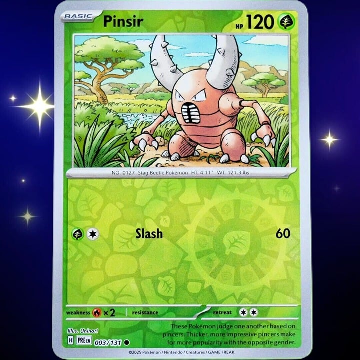 Pinsir - Reverse Holo - Pokemon TCG Prismatic Evolutions #003/131