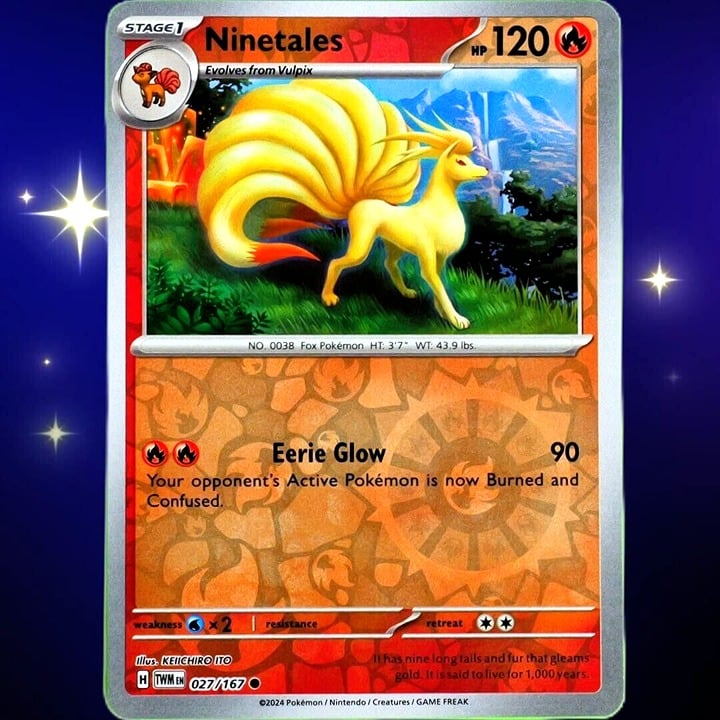 Ninetales - Reverse Holo - Pokemon Scarlet & Violet Twilight Masquerade #027/167