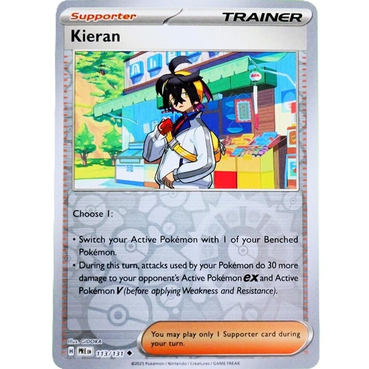 Kieran - Reverse Holo - Trainer - Pokemon TCG Prismatic Evolutions #113/131
