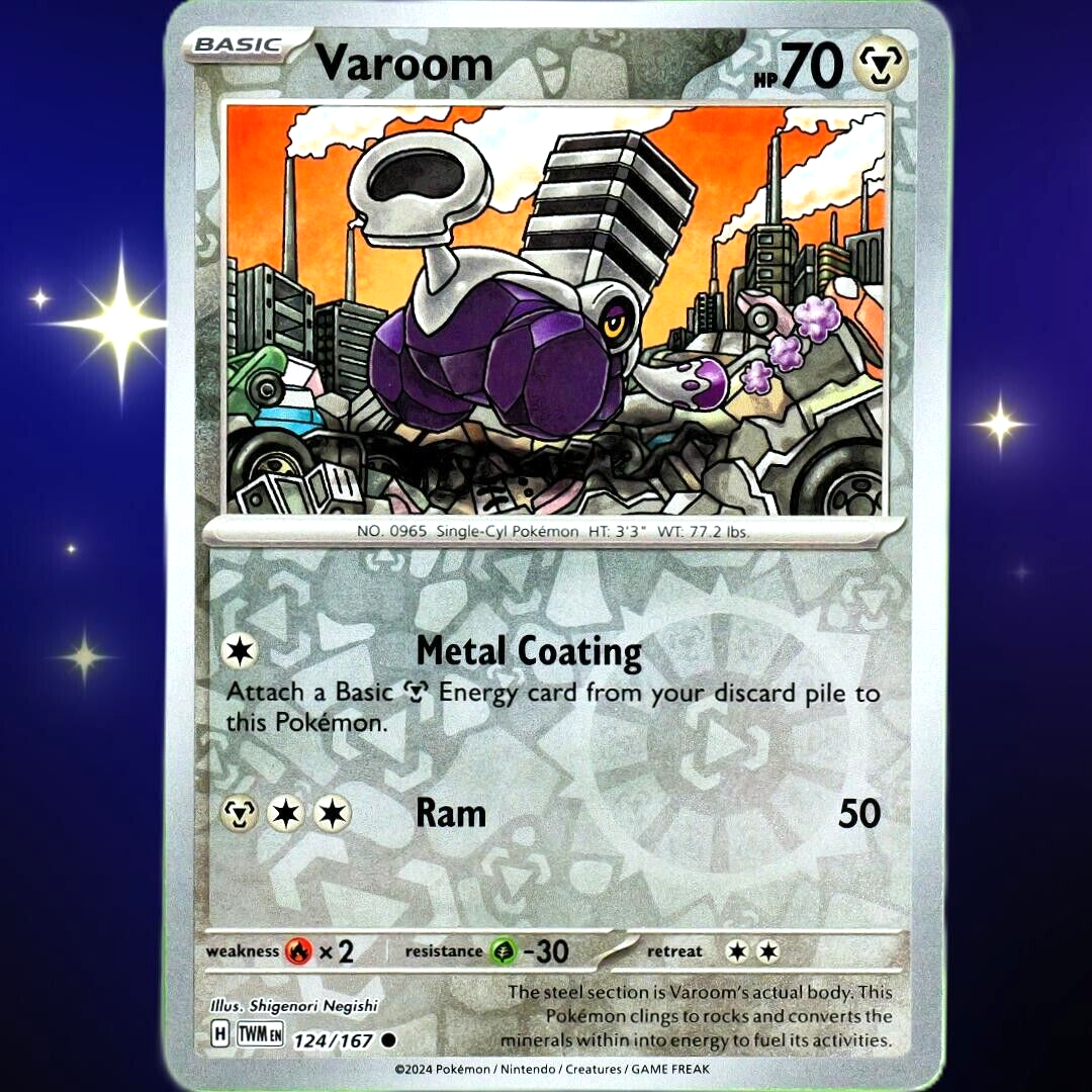 Varoom - Reverse Holo - Pokemon Scarlet & Violet Twilight Masquerade #124/167
