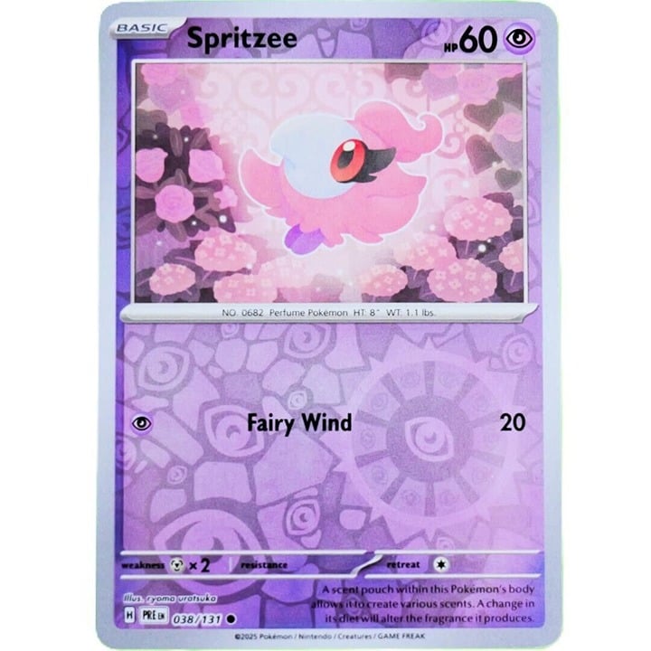 Spritzee - Reverse Holo - Pokemon TCG Prismatic Evolutions #038/131