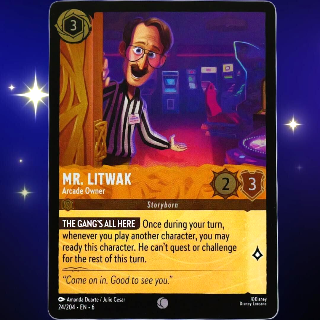 (Foil) Mr. Litwak Arcade Owner - Common - Disney Lorcana TCG Azurite Sea #24/204