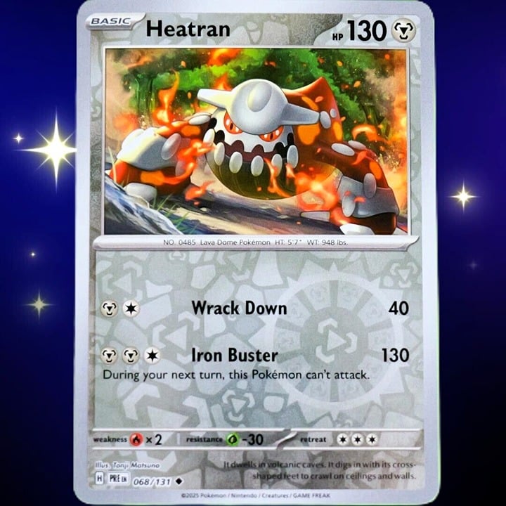 Heatran - Reverse Holo - Pokemon TCG Prismatic Evolutions #068/131