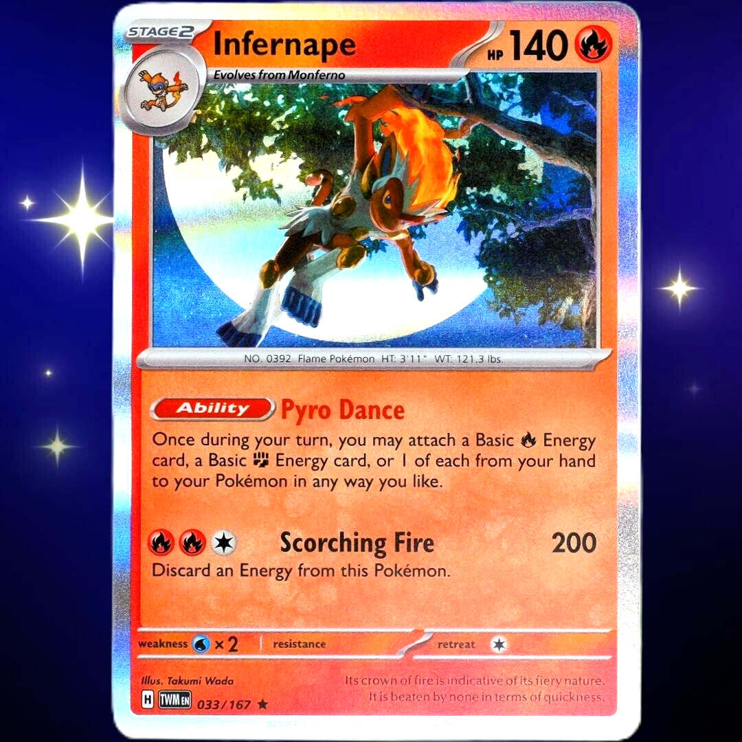 Infernape - Rare Holo - Pokemon Scarlet & Violet Twilight Masquerade #033/167