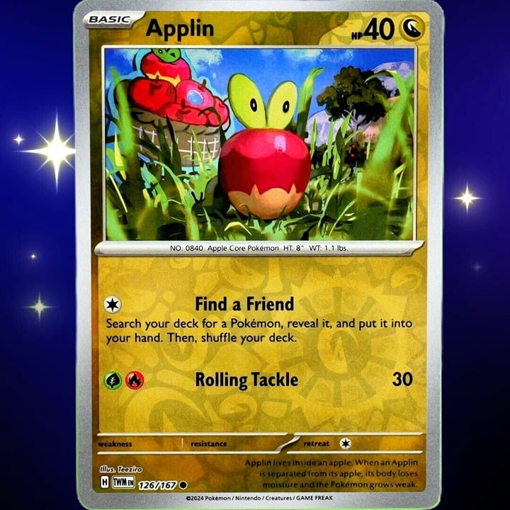 Applin - Reverse Holo - Pokemon Scarlet & Violet Twilight Masquerade #126/167