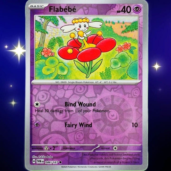 Flabebe - Reverse Holo - Pokemon Scarlet & Violet Twilight Masquerade #086/167