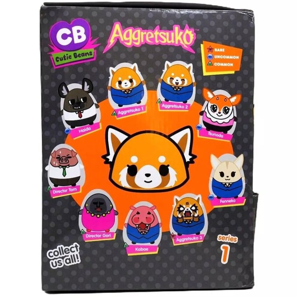 Aggretsuko Cutie Beans Series 1 - Happy Aggretsuko with Clip Case