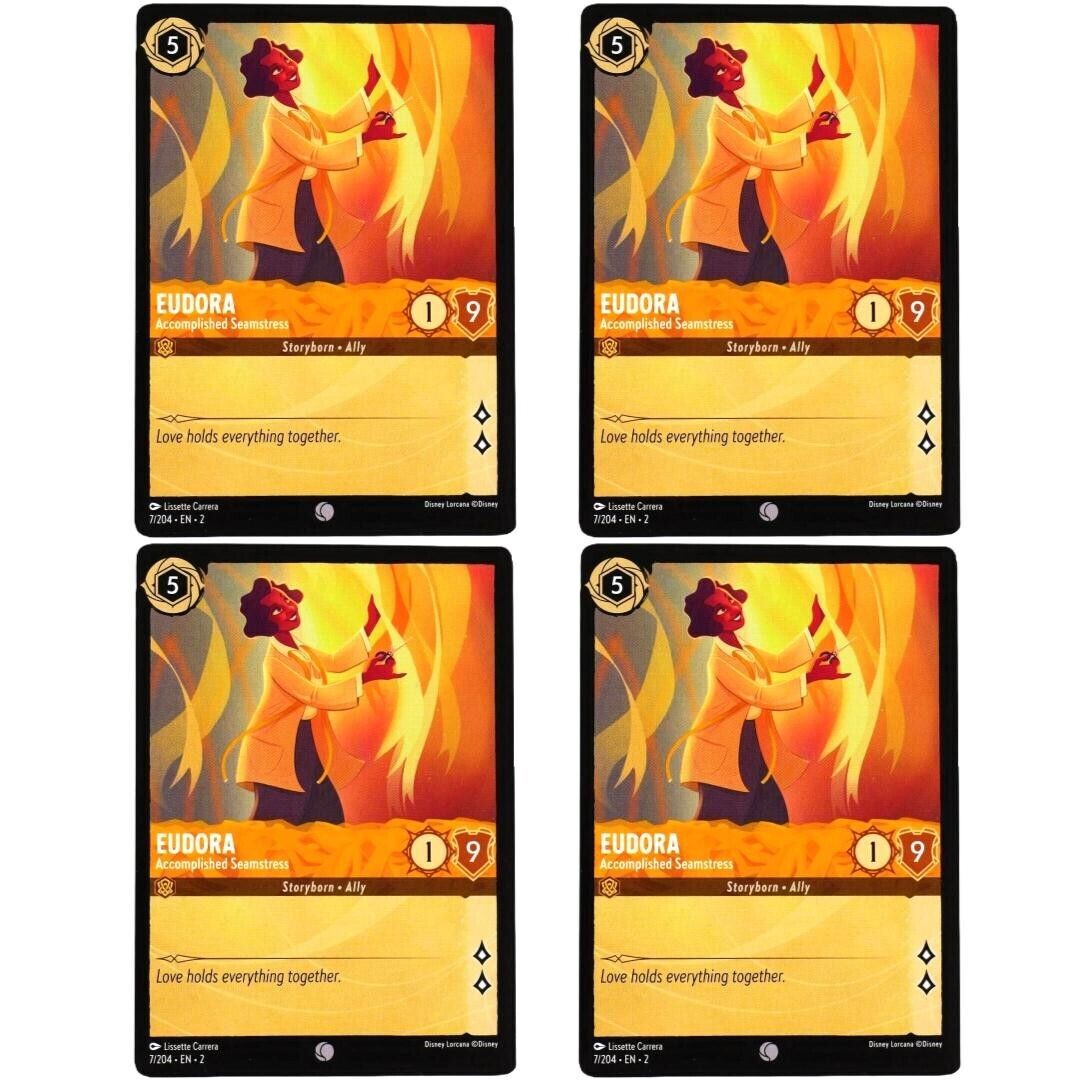 4x Eudora Accomplished Seamstress - Disney Lorcana Rise of the Floodborn #7/204