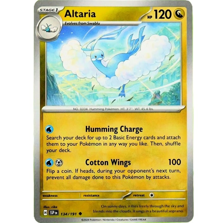Altaria - Uncommon - Pokemon TCG Surging Sparks #134/191