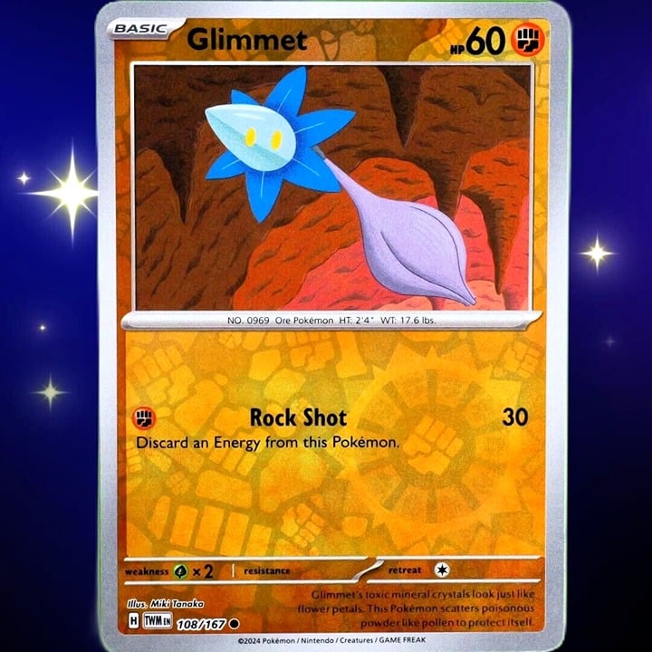 Glimmet - Reverse Holo - Pokemon Scarlet & Violet Twilight Masquerade #108/167