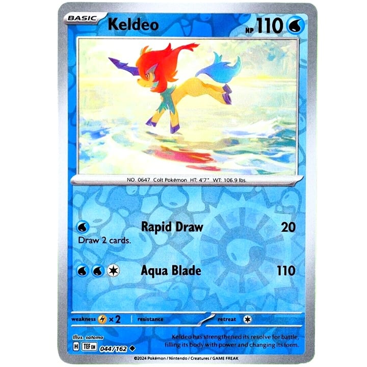 Keldeo - Reverse Holo - Pokemon TCG Scarlet & Violet Temporal Forces #044/162