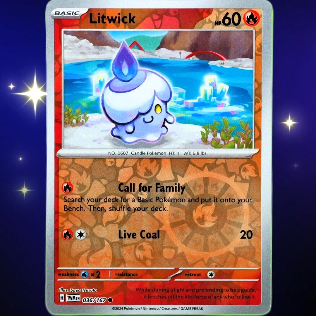 Litwick - Reverse Holo - Pokemon TCG Twilight Masquerade #036/167