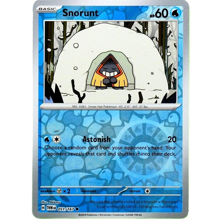 Snorunt - Reverse Holo - Pokemon Scarlet & Violet Twilight Masquerade #051/167