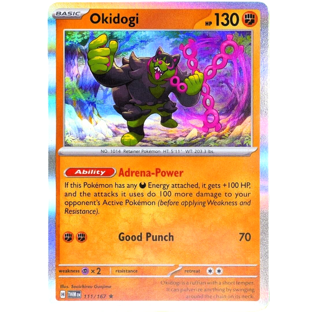 Okidogi - Rare Holo - Pokemon TCG Scarlet & Violet Twilight Masquerade #111/167