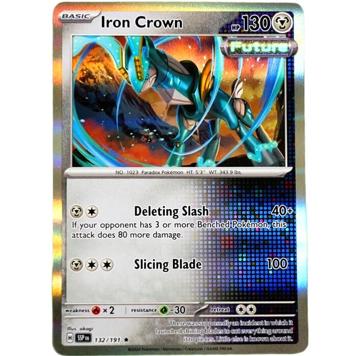 Iron Crown - Rare Holo - Pokemon TCG Scarlet & Violet Surging Sparks #132/191