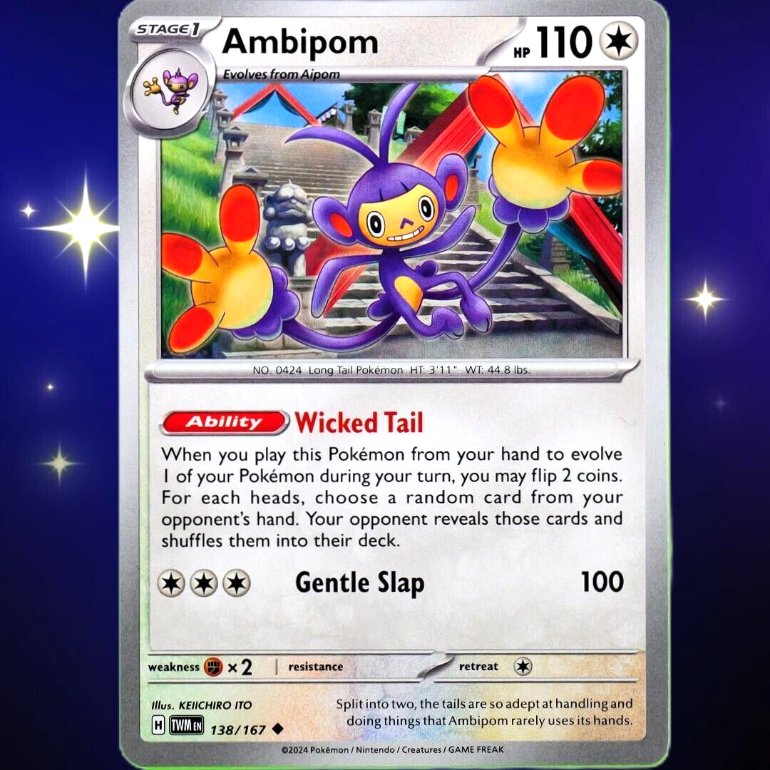 Ambipom - Uncommon - Pokemon TCG Scarlet & Violet Twilight Masquerade #138/167