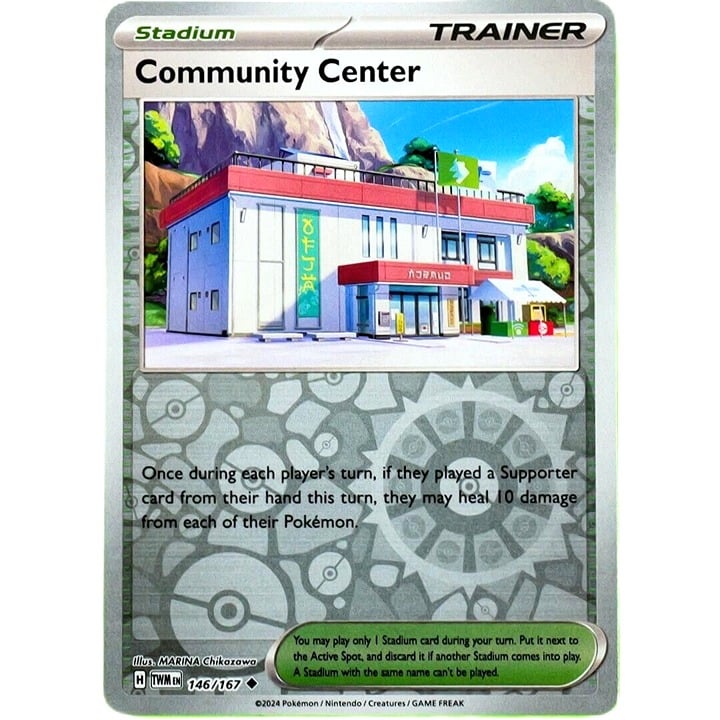 Community Center - Reverse Holo - Pokemon TCG Twilight Masquerade #146/167