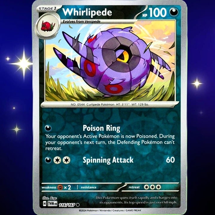 Whirlipede - Reverse Holo - Pokemon Scarlet & Violet Twilight Masquerade 116/167