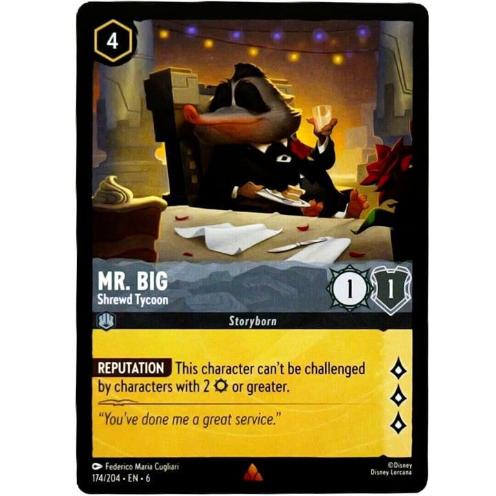 Mr. Big Shrewd Tycoon - Rare - Disney Lorcana TCG Azurite Sea #174/204