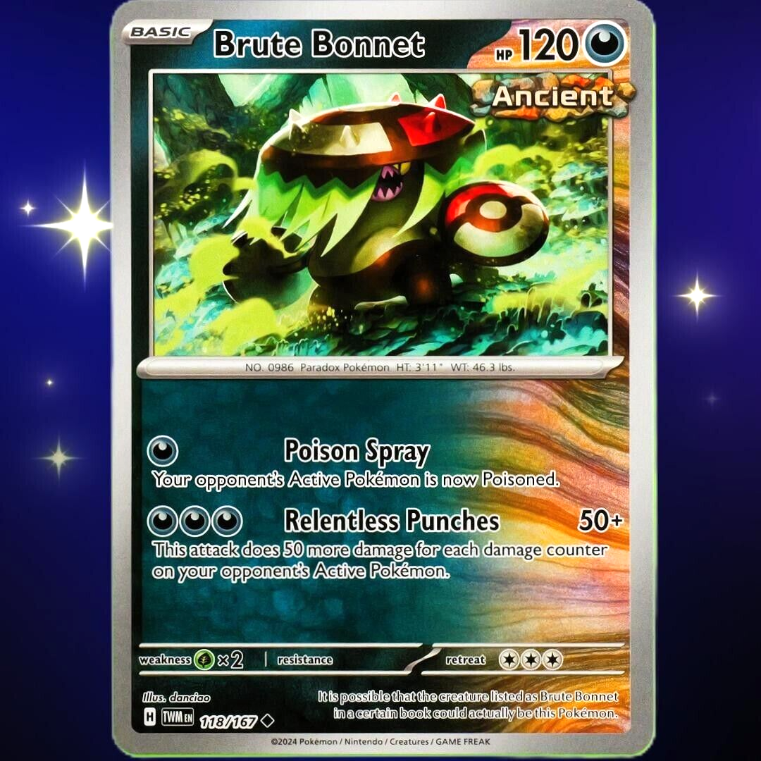 Brute Bonnet - Uncommon - Pokemon Scarlet & Violet Twilight Masquerade #118/167