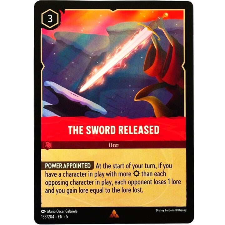 The Sword Released - Rare - Disney Lorcana TCG Shimmering Skies #133/204