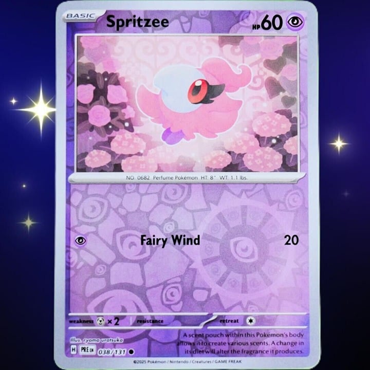 Spritzee - Reverse Holo - Pokemon TCG Prismatic Evolutions #038/131