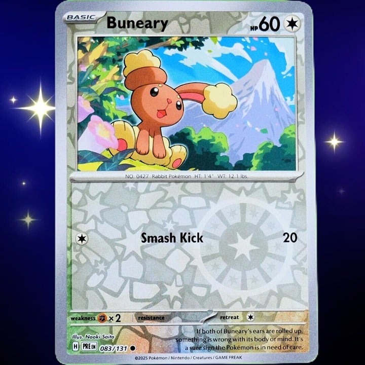 Buneary - Reverse Holo - Pokemon TCG Prismatic Evolutions #083/131