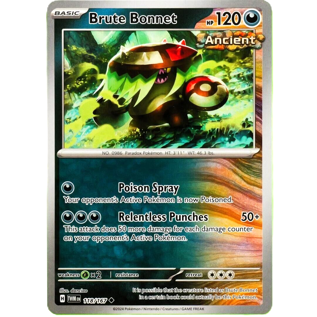 Brute Bonnet - Uncommon - Pokemon Scarlet & Violet Twilight Masquerade #118/167
