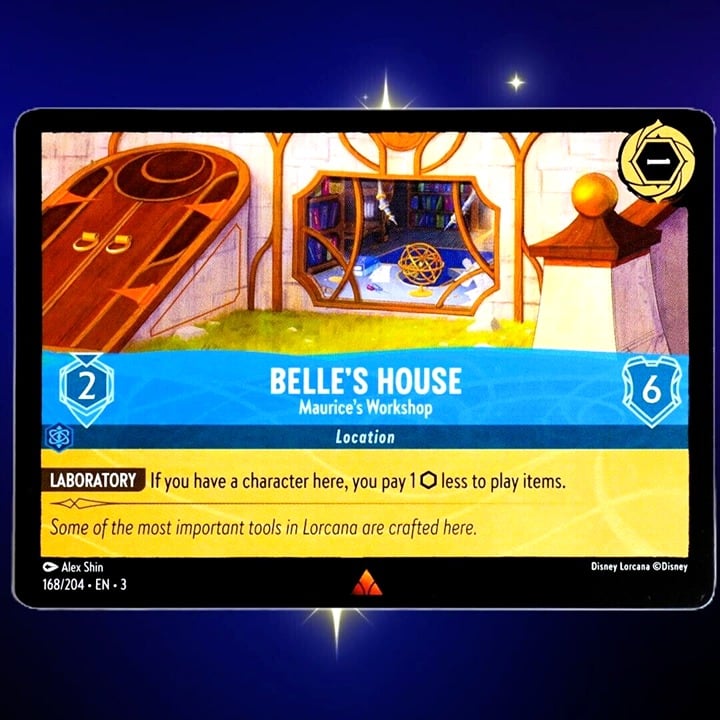 Belle's House Maurice's Workshop - Rare - Lorcana TCG Into the Inklands #168/204