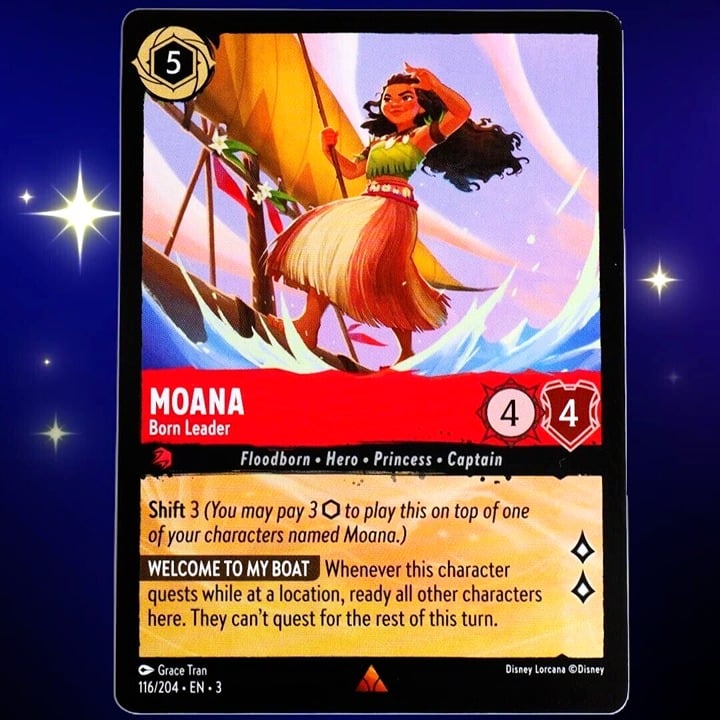 Moana Born Leader - Rare - Disney Lorcana TCG Into the Inklands #116/204