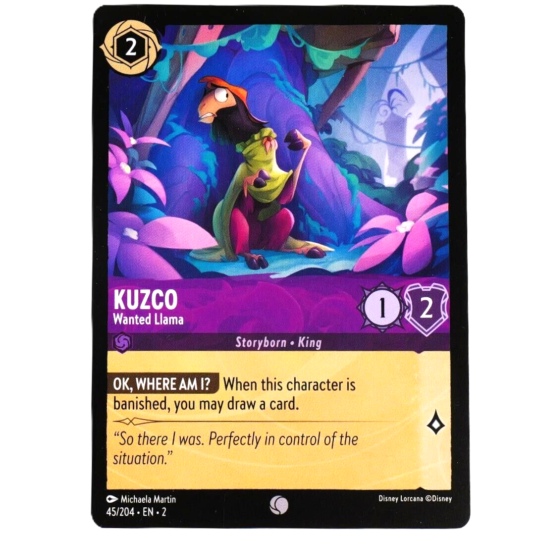 Kuzco Wanted Llama - Common - Disney Lorcana TCG Rise of the Floodborn #45/204