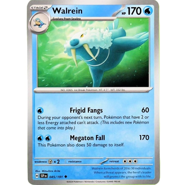 Walrein - Uncommon - Pokemon TCG Surging Sparks #045/191