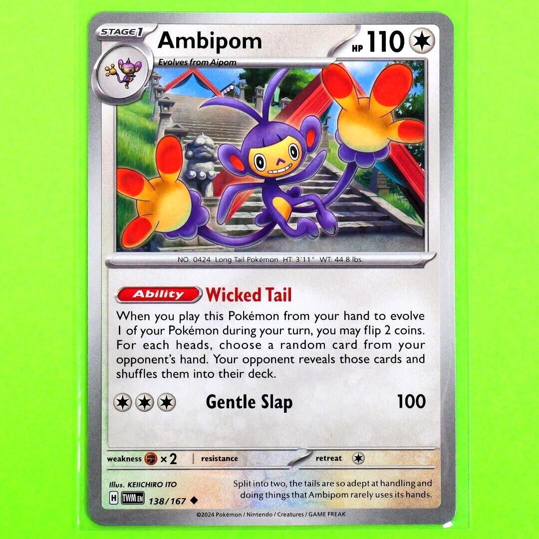 Ambipom - Uncommon - Pokemon TCG Scarlet & Violet Twilight Masquerade #138/167