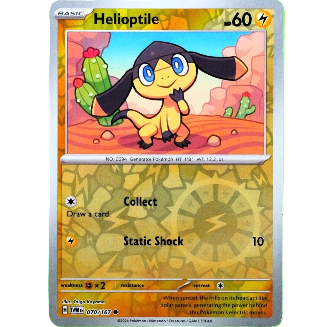 Helioptile - Reverse Holo - Pokemon Scarlet & Violet Twilight Masquerade 070/167